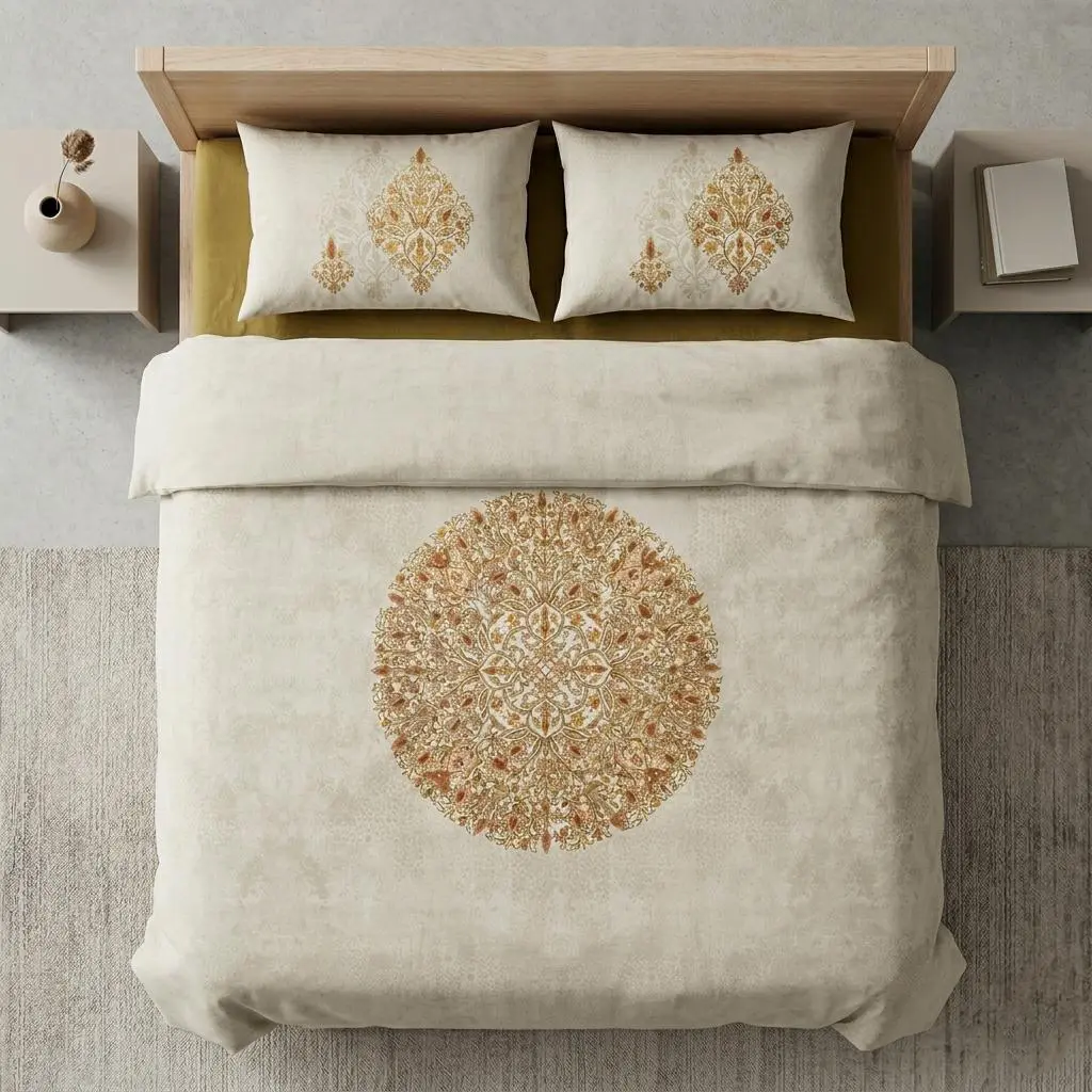 Spaces Essentials Bedsheet | 100% Cotton | King Size Bedsheet (Double King Size)